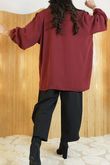 Stevie Ruffle Blouse Burgundy